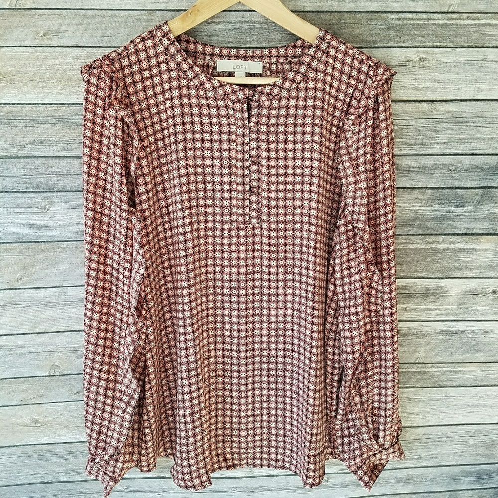 🌳Loft Women's Long Sleeved Blouse Size L